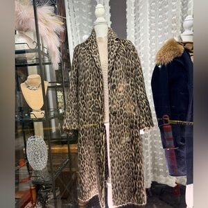DOROTHEE SCHUMACHER Coat Trench Luxury Alpaca Leapord Pattern Coat NWT Sz S Sz 1